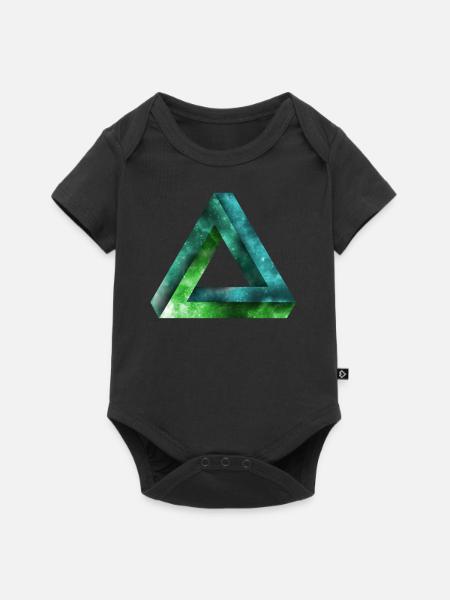 penrose dreieck - Baby Premium Kurzarmbody - Schwarz