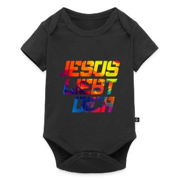 Jesus loves you - Baby Premium short-sleeve bodysuit - black - Front