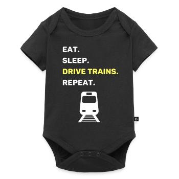 Train leader train funny saying - Baby Premium short-sleeve bodysuit - black - Front