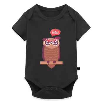 Grammar Police English Teacher Owl Gift - Baby Premium short-sleeve bodysuit - black - Front
