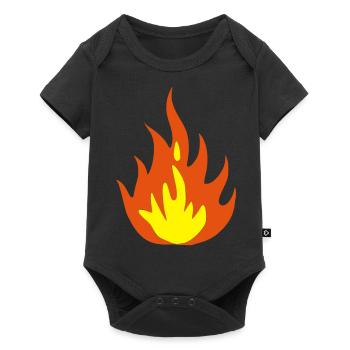 fire - Baby Premium Kurzarmbody - Schwarz - Vorne