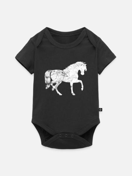 Pony - Baby Premium Kurzarmbody - Schwarz