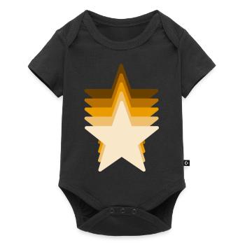 braune Sternschnuppe - Baby Premium Kurzarmbody - Schwarz - Vorne