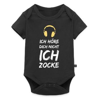 Zocken - Baby Premium Kurzarmbody - Schwarz - Vorne