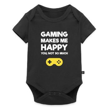 Gaming - Baby Premium Kurzarmbody - Schwarz - Vorne