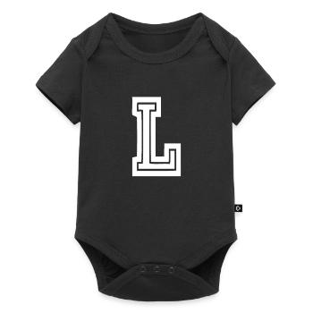 Lettre L - College School University College USA - Body à manches courtes Premium Bébé - noir - Devant
