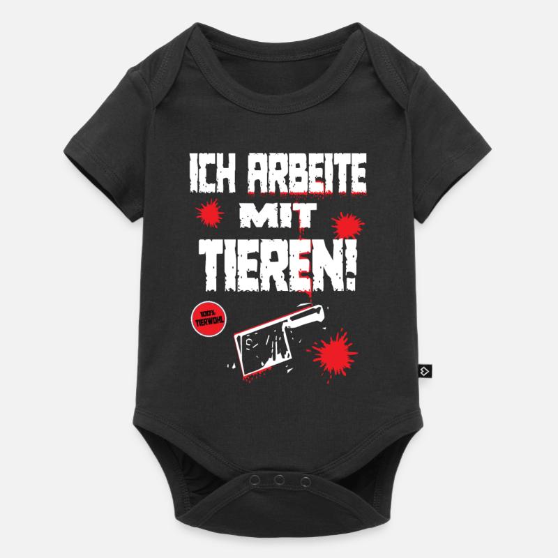 Lustiger Spruch für Metzger oder Fleischer - Baby Premium Kurzarmbody - Schwarz