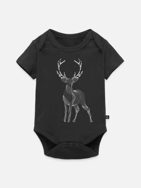 HIRSCH - Baby Premium Kurzarmbody - Schwarz