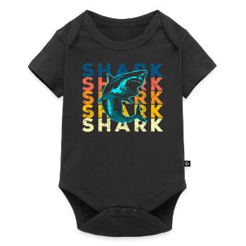 Shark shark - Baby Premium short-sleeve bodysuit - black - Front