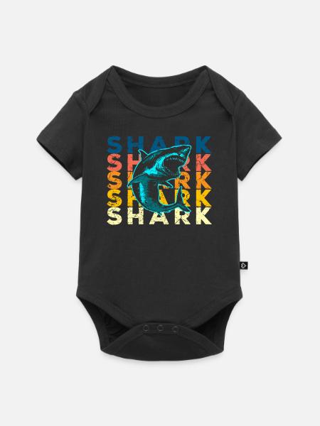 Hai Haifisch - Baby Premium Kurzarmbody - Schwarz