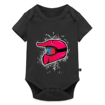 Casque Motocross Rose - Body à manches courtes Premium Bébé - noir - Devant