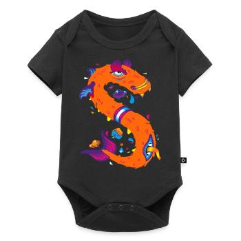 Alphabête - Body à manches courtes Premium Bébé - noir - Devant