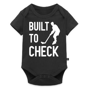 Built to check - Baby Premium short-sleeve bodysuit - black - Front