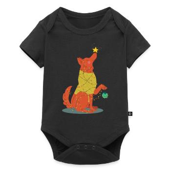 Christmas dog - Baby Premium short-sleeve bodysuit - black - Front