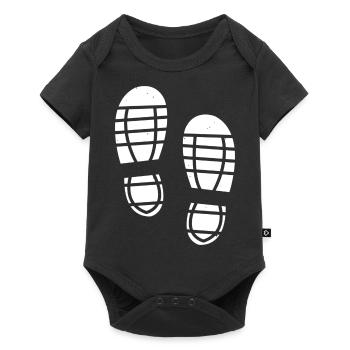 Shoe prints footprints steps icon icon - Baby Premium short-sleeve bodysuit - black - Front