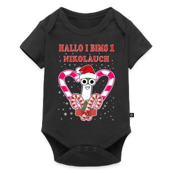 Nikolauch Weihnachten Weihnachtsmann Geschenkidee - Baby Premium Kurzarmbody - Schwarz - Vorne