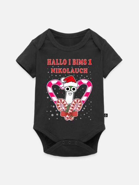 Nikolauch Weihnachten Weihnachtsmann Geschenkidee - Baby Premium Kurzarmbody - Schwarz