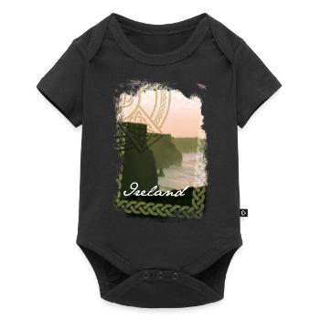 Irland T Shirt Design Steilküste - Baby Premium Kurzarmbody - Schwarz - Vorne