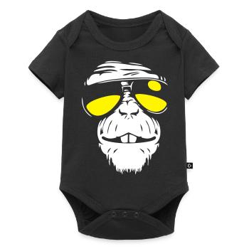 Cool Monkey - Coole Affe - Baby Premium short-sleeve bodysuit - black - Front