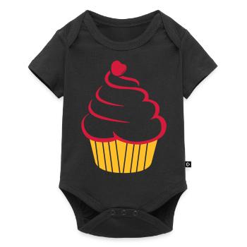 cupcake - Baby Premium Kurzarmbody - Schwarz - Vorne