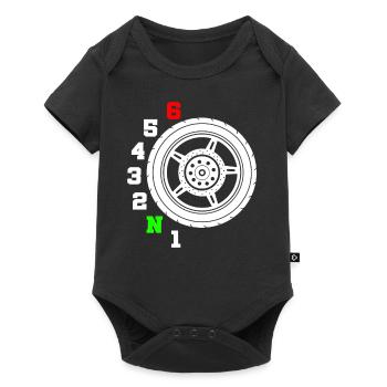 gear shift motorcycle - Baby Premium short-sleeve bodysuit - black - Front