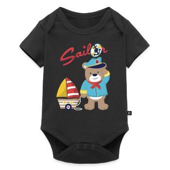 Nounours marin - Body à manches courtes Premium Bébé - noir - Devant