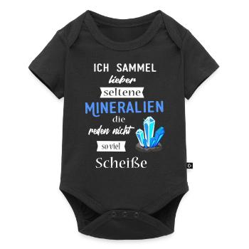 Mineralien sammeln Edelsteine Sammler Geschenk - Baby Premium Kurzarmbody - Schwarz - Vorne