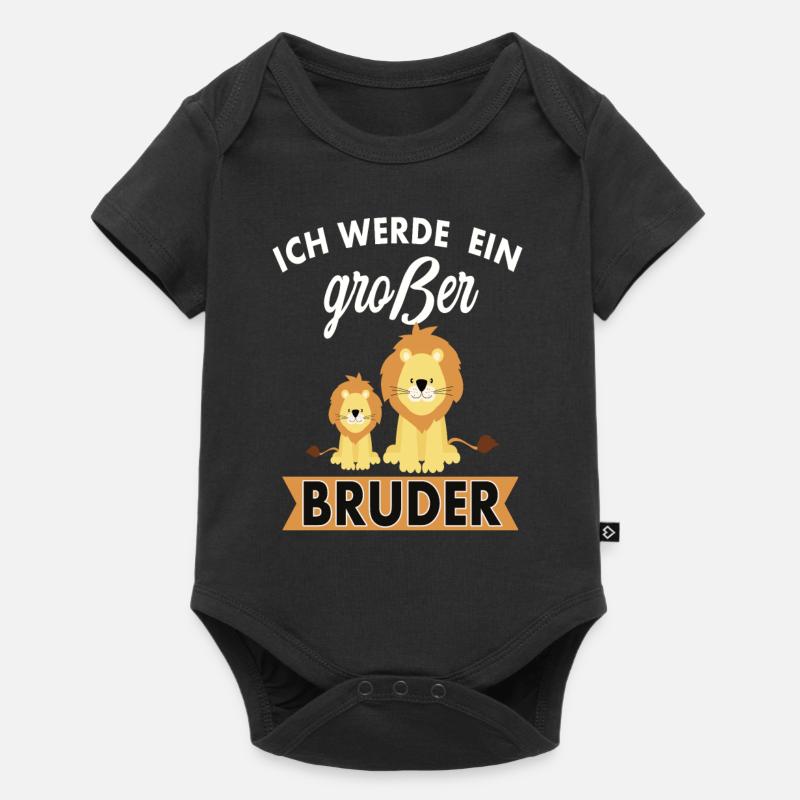 Ich werde ein grosser Bruder - Baby Premium Kurzarmbody - Schwarz