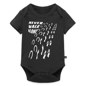 Horse Human Dog Never Alone - Baby Premium short-sleeve bodysuit - black - Front