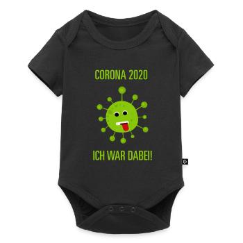Corona 2020 Ich war dabei grün - Baby Premium Kurzarmbody - Schwarz - Vorne