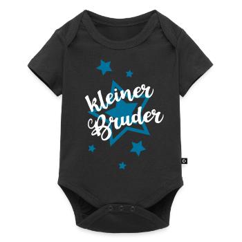 Little brother boy birth baby baby bodysuit - Baby Premium short-sleeve bodysuit - black - Front