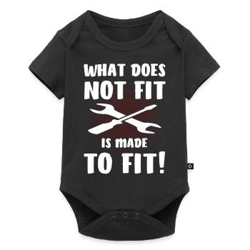 Was nicht passt wird passend Gemacht - Baby Premium Kurzarmbody - Schwarz - Vorne