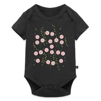 Fleurs et fleurs - Body à manches courtes Premium Bébé - noir - Devant