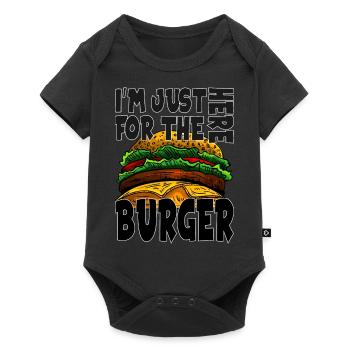 Burger - Baby Premium Kurzarmbody - Schwarz - Vorne