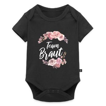 Team Braut - Baby Premium Kurzarmbody - Schwarz - Vorne