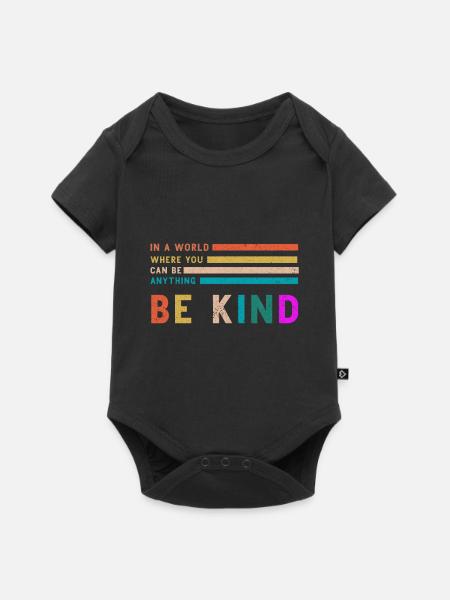 Sei freundlich - Baby Premium Kurzarmbody - Schwarz