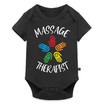 Massage de la main - Body à manches courtes Premium Bébé - noir - Devant