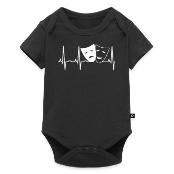 Battement de coeur de théâtre - Body à manches courtes Premium Bébé - noir - Devant