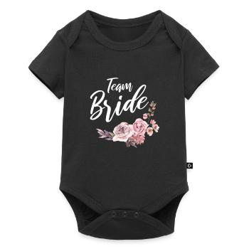 Équipe mariée - Body à manches courtes Premium Bébé - noir - Devant