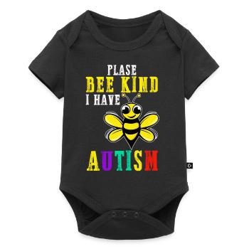 S’il vous plaît Bee Kind J’ai l’autisme - Body à manches courtes Premium Bébé - noir - Devant