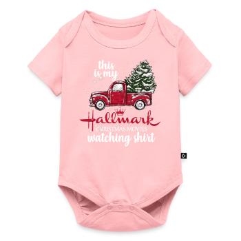 C'est mes films de Noël à regarder - Body à manches courtes Premium Bébé - rose - Devant