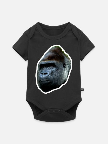 Gorilla cool simple - Body à manches courtes Premium Bébé - noir