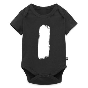 White line on T-shirt - Baby Premium short-sleeve bodysuit - black - Front