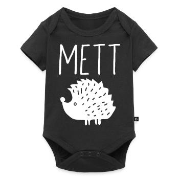Mettigel Mett Igel Hackfleisch Fleischesser Hackk - Baby Premium Kurzarmbody - Schwarz - Vorne