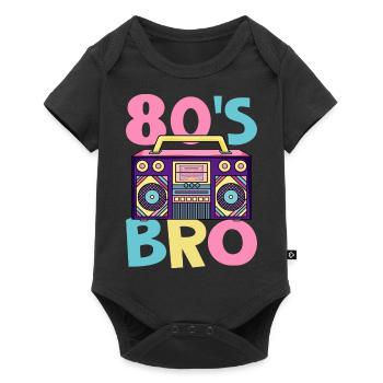 Party 80s 80s Bro Mottoparty 80's - Baby Premium short-sleeve bodysuit - black - Front