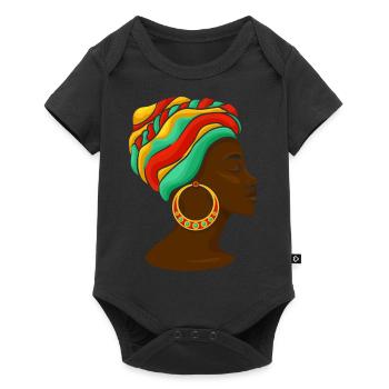 Beautiful Africa Art African American Woman - Baby Premium short-sleeve bodysuit - black - Front