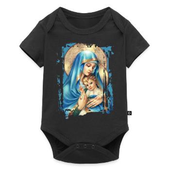 Holly Mary Maria Madonna Mariana Virgin Mary - Baby Premium short-sleeve bodysuit - black - Front
