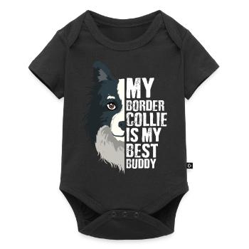 Border Collie Gift for a Dog Owner - Baby Premium short-sleeve bodysuit - black - Front