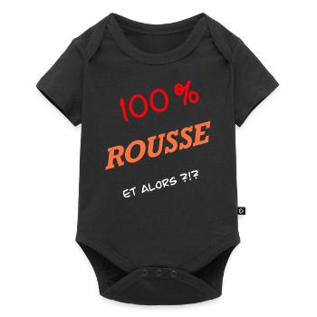 100% rousse et alors - Body à manches courtes Premium Bébé - noir - Devant