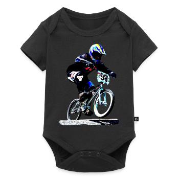 bmx - Baby Premium short-sleeve bodysuit - black - Front
